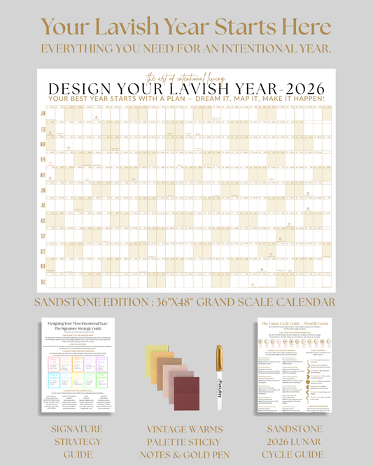 2026 Wall Calendar: Signature Sandstone Edition (36x48)